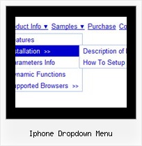 Iphone Dropdown Menu Cascade Menu Java Script