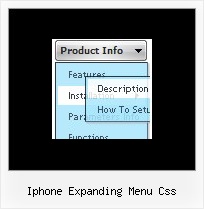 Iphone Expanding Menu Css Mouse Over Drop Down