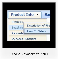Iphone Javascript Menu Drop Down Menus Dhtml