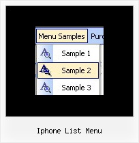 Iphone List Menu Menu Frame