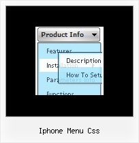 Iphone Menu Css Menu Onmouseover