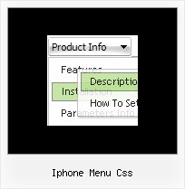Iphone Menu Css Transparent Javascript Dropdown Menu