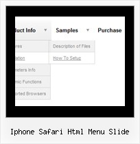Iphone Safari Html Menu Slide Html Menu Width