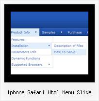 Iphone Safari Html Menu Slide Text Javascript Menu