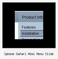 Iphone Safari Html Menu Slide Javascript Menubar