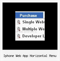 Iphone Web App Horizontal Menu Vertical Collapse Menus