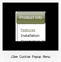 J2me Custom Popup Menu Drop Down Navigation Bar Html