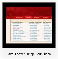 Java Footer Drop Down Menu Tabs Navigation Graphics