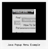 Java Popup Menu Example Web Design Drag Down Menu