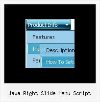 Java Right Slide Menu Script Pull Down Menu Scroll