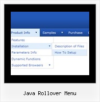 Java Rollover Menu Javascript Dhtml Menu Example