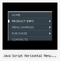 Java Script Horizontal Menu Buttons Menu Simple