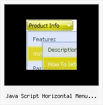 Java Script Horizontal Menu Buttons States Drop Down Menu