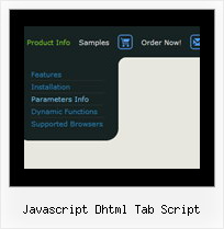 Javascript Dhtml Tab Script Rollover Menu Website