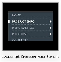 Javascript Dropdown Menu Element Simple Horizontal Javascript Menu