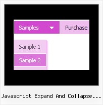 Javascript Expand And Collapse Menu Html Pop Down Style