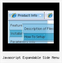 Javascript Expandable Side Menu Floating Menu Frames