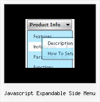 Javascript Expandable Side Menu Html Drop Down Menu Effects
