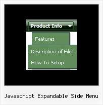 Javascript Expandable Side Menu Web Dynamic Menu