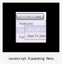 Javascript Expanding Menu Drop Down Menu Over