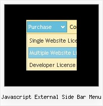 Javascript External Side Bar Menu Javascript Menu Rolldown