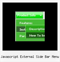 Javascript External Side Bar Menu Collapsing Menu