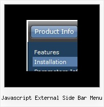 Javascript External Side Bar Menu Foldout Submenu