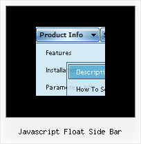 Javascript Float Side Bar Collapsible Menu Example