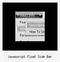 Javascript Float Side Bar Desplegables