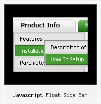 Javascript Float Side Bar Rollover Submenu Script