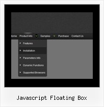 Javascript Floating Box Menubar Html Example