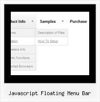 Javascript Floating Menu Bar Javascript Layer Position Sample