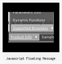 Javascript Floating Message Display A Menu Over Frames