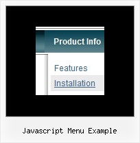 Javascript Menu Example Transparent Menu
