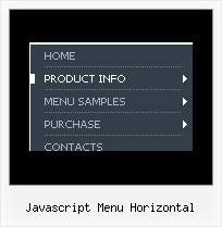 Javascript Menu Horizontal Drop Down Tutorial