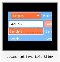 Javascript Menu Left Slide Position Style Relative Table