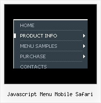 Javascript Menu Mobile Safari Menu Collapse