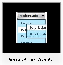 Javascript Menu Separator Javascript Collapse Menu