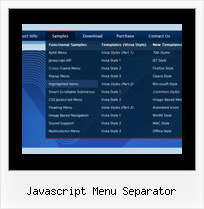 Javascript Menu Separator Html Button Drop Shadow Example