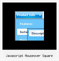 Javascript Mouseover Square Web Pull Down Menu