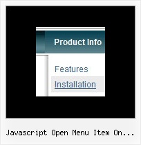 Javascript Open Menu Item On Mouseover Menu Navigation