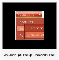 Javascript Popup Dropdown Php Website Menu Maker