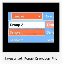 Javascript Popup Dropdown Php Select Menu Html