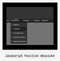 Javascript Position Absolute Drop Down On Rollover