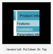 Javascript Pulldown On Top Web Drop Menu