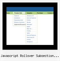 Javascript Rollover Subsection Menu Tree Javascript Frame