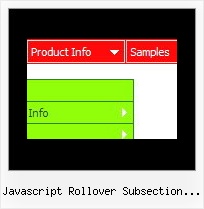 Javascript Rollover Subsection Menu Menu Website Sample
