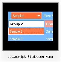 Javascript Slidedown Menu Menubar By Using Javascript
