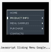 Javascript Sliding Menu Google Maps Dhtml Menu Jscript Createpopup