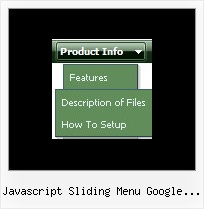 Javascript Sliding Menu Google Maps Drop Down Menu On Mouse Over